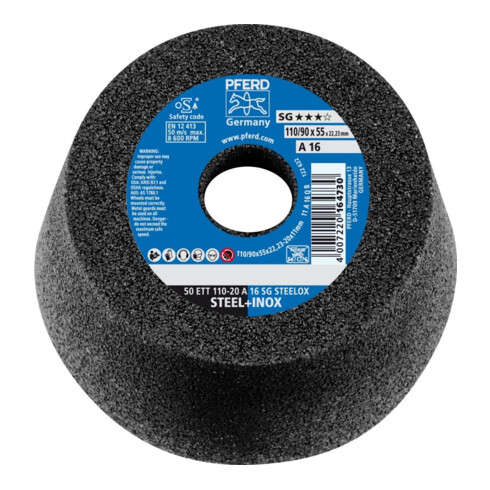 PFERD Meules boisseau 50 ETT 110-20 A 16 SG STEELOX