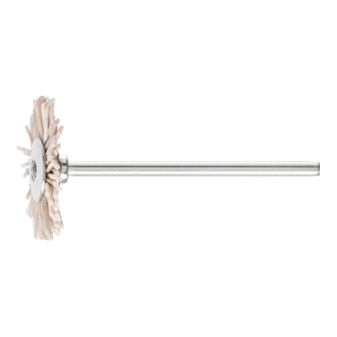 PFERD Miniatur- Rundbürste RBU Ø 22x2 mm Schaft-Ø 2,34 mm Aluminium-Oxid-Filament-Ø 0,50mm Korn 320