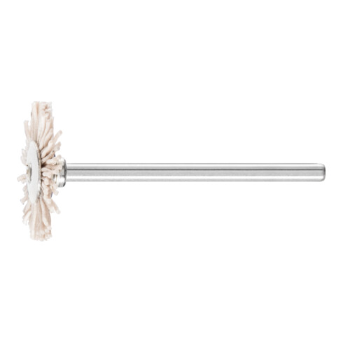 PFERD Miniatur- Rundbürste RBU Ø 22x2 mm Schaft-Ø 3 mm Aluminium-Oxid-Filament-Ø 0,50mm Korn 320