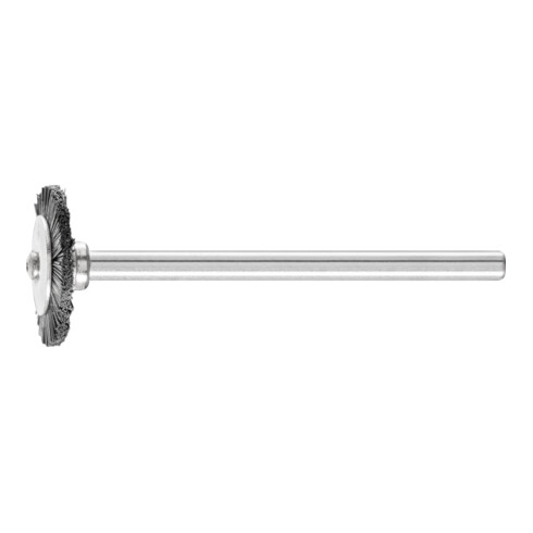 PFERD Miniatur- Rundbürste RBU Ø16x2 mm Schaft-Ø3 mm schwarze Schweineborste