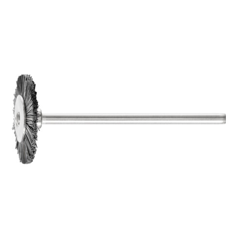 PFERD Miniatur- Rundbürste RBU Ø19x2 mm Schaft-Ø2,34 mm schwarze Schweineborste