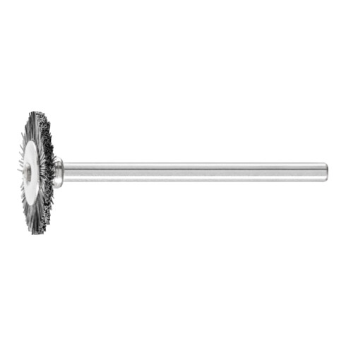 PFERD Miniatur- Rundbürste RBU Ø19x2 mm Schaft-Ø3 mm schwarze Schweineborste
