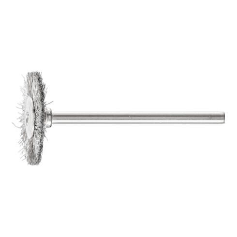 PFERD Miniatur- Rundbürste RBU Ø22x2 mm Schaft-Ø3 mm Edelstahl-Draht-Ø0,10