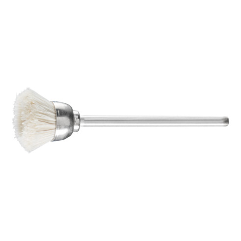 PFERD Miniatur- Topfbürste TBU Ø15 mm Schaft-Ø2,34 mm weißes Ziegenhaar