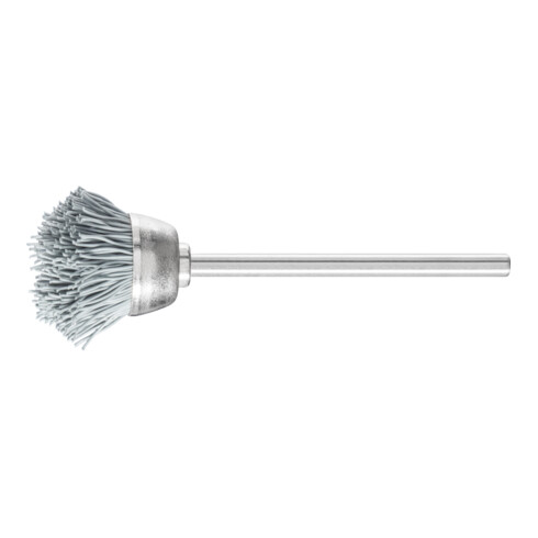 PFERD Miniatur- Topfbürste TBU Ø18 mm Schaft-Ø2,34 mm SiC-Filament-Ø0,25 Korn 800