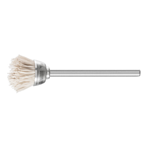PFERD Miniatur- Topfbürste TBU Ø18 mm Schaft-Ø3 mm Aluminium-Oxid-Filament-Ø0,30 Korn 600