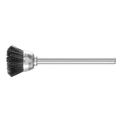 PFERD Miniatur- Topfbürste TBU Ø18 mm Schaft-Ø3 mm schwarze Schweineborste