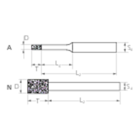 PFERD Mola abrasiva diamantata DZY-N 5.0-5/3 D 126