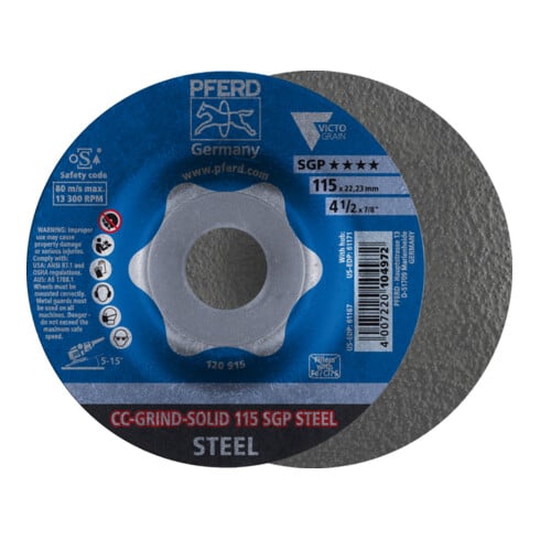 PFERD Mola CC-GRIND SOLID 115 SGP STEEL