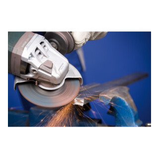 PFERD DUODISC Disco da taglio/levigatura E 125x1, curvo Uni.-Line PSF DUO STEELOX per acciaio/VA