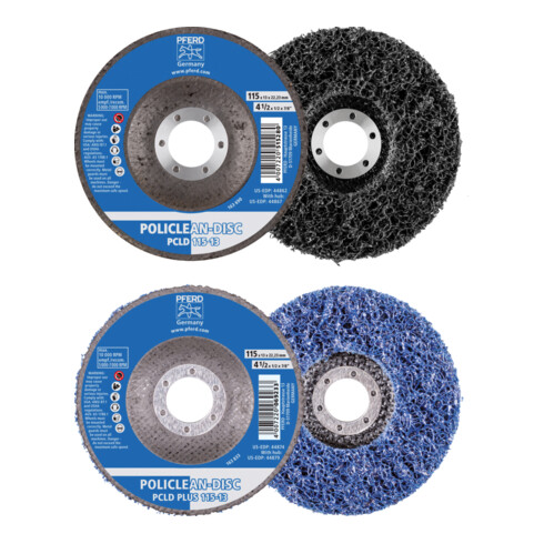 PFERD POLICLEAN PLUS PCLD Reinigungsvlies Ø 125x13 mm Bohrung Ø 22,3 mm für grobe Reinigungsarbeiten