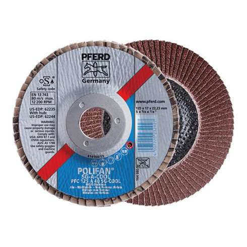 PFERD POLIFAN-Fächerscheibe PFC COOL SG INOX+ALU 125 mm