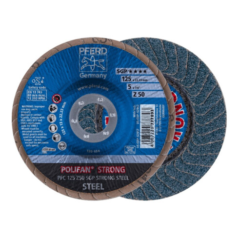 PFERD POLIFAN-Fächerscheibe PFC 125 Z50 SGP STRONG STEEL