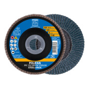 PFERD POLIFAN Fächerscheibe PFC 125x22,23 mm konisch Z40 Uni.-Linie PSF STEELOX Stahl/Edelstahl