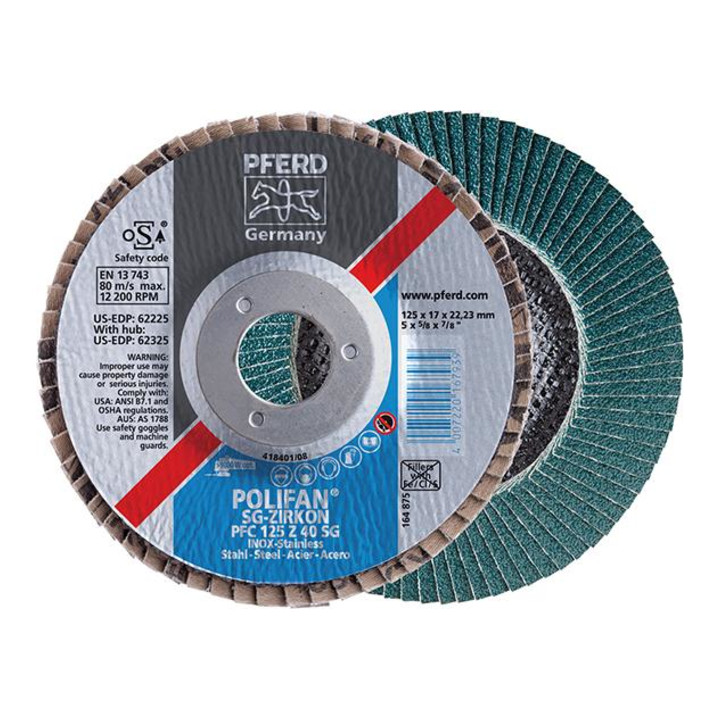 PFERD POLIFAN-Fächerscheibe PFF 115 Z40 SG POWER STEELOX