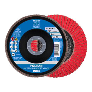 PFERD TOOLS POLIFAN-Fächerscheibe PFC CO-FREEZE SG INOX