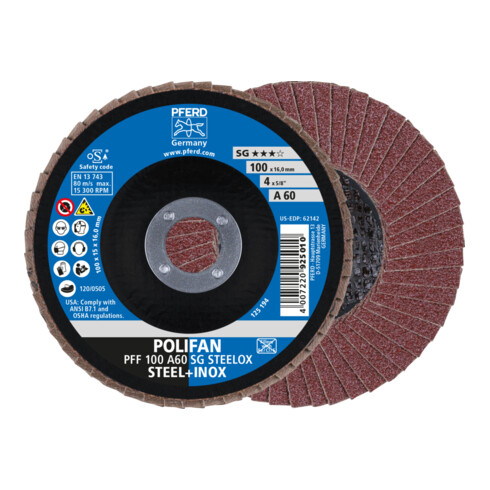 PFERD POLIFAN-Fächerscheibe PFF A SG STEELOX/16,0 100 mm