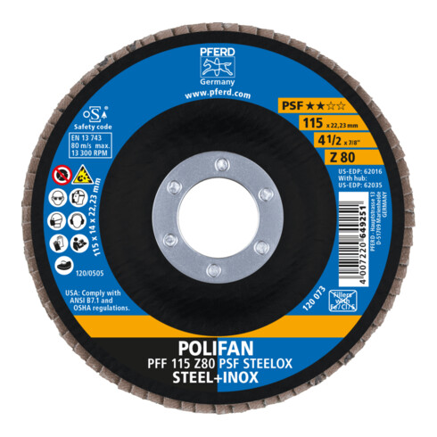 PFERD TOOLS POLIFAN-Fächerscheibe PFF Z PSF STEELOX