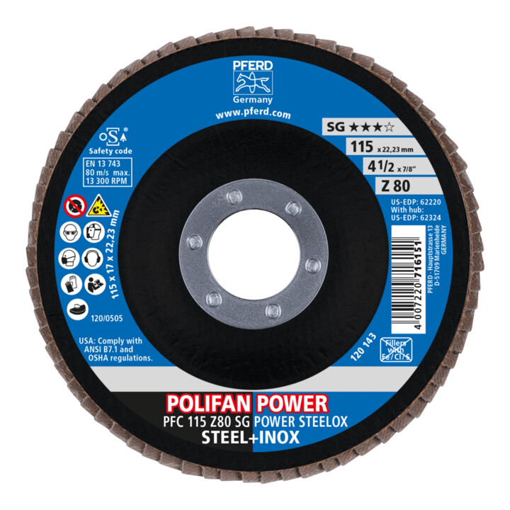 PFERD POLIFAN lamellenschijf PFC 115 Z 80 SG POWER STEELOX