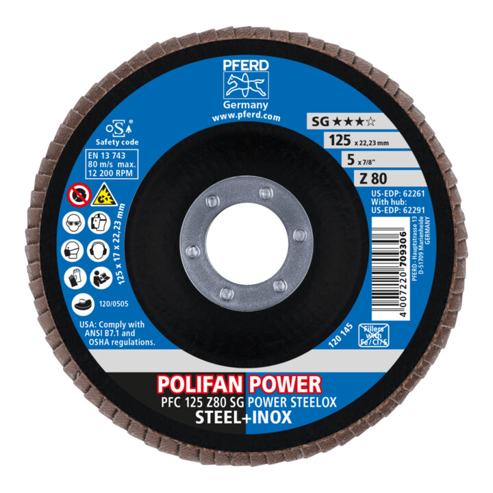PFERD POLIFAN-lamellenschijf PFC 125 Z 80 SG POWER STEELOX