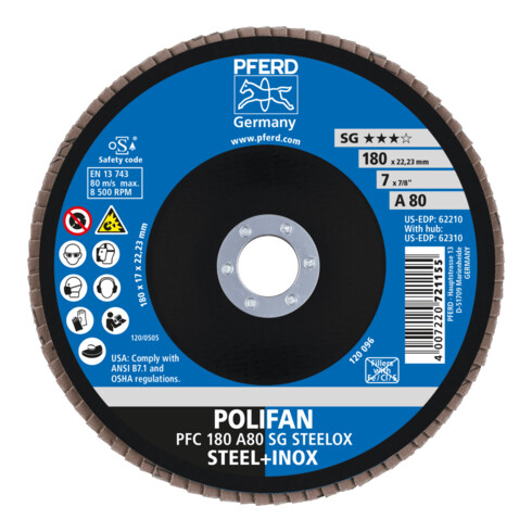 PFERD POLIFAN lamellenschijf PFC 180 A 80 SG STEELOX