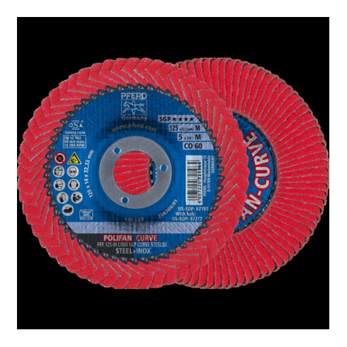 PFERD POLIFAN-lamellenschijf PFR 125-M CO60 SGP CURVE STEELOX