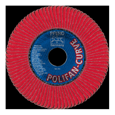 PFERD POLIFAN-lamellenschijf PFR 125-M CO60 SGP CURVE STEELOX