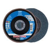 PFERD POLIFAN POWER Fächerscheibe PFC 125x22,23 mm konisch Z60 SG STEELOX Stahl/Edelstahl (2)