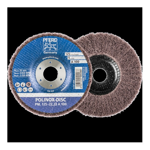 Pferd POLINOX Disque à poncer 125x22,23mm A 100