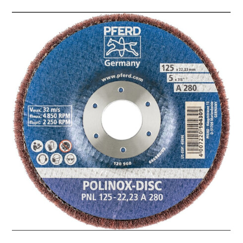Pferd POLINOX Disque abrasif 125x22,23mm A 280