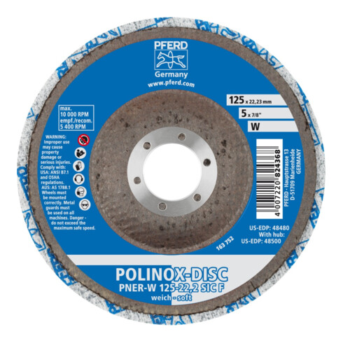 PFERD POLINOX-Kompaktschleif-Disc DISC PNER-W 125-22,2 SiC F