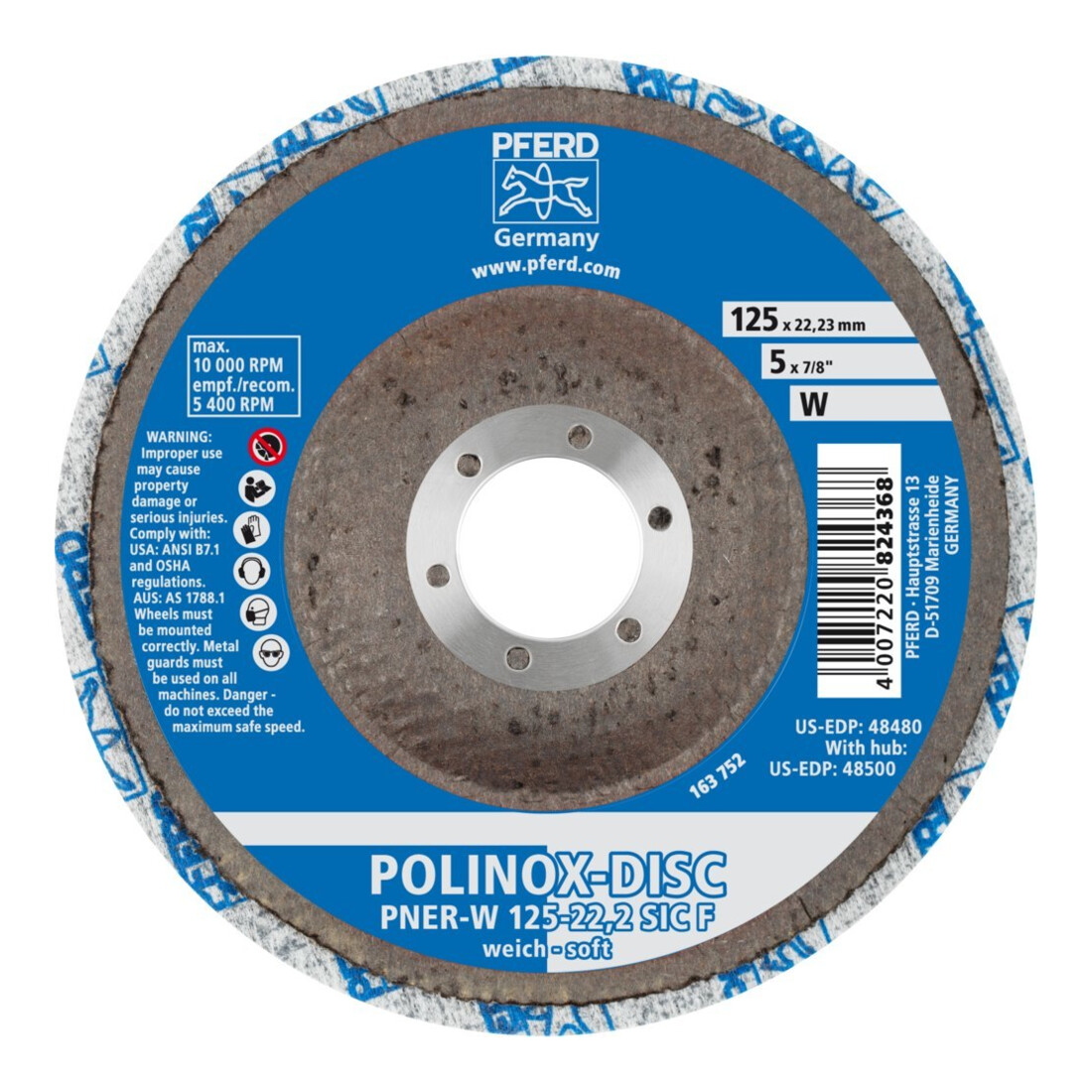 Pferd POLINOX Roue abrasive 125 mm souple