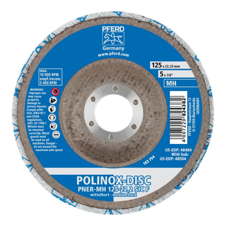 Pferd POLINOX Schleifrad 125mm mittelhart