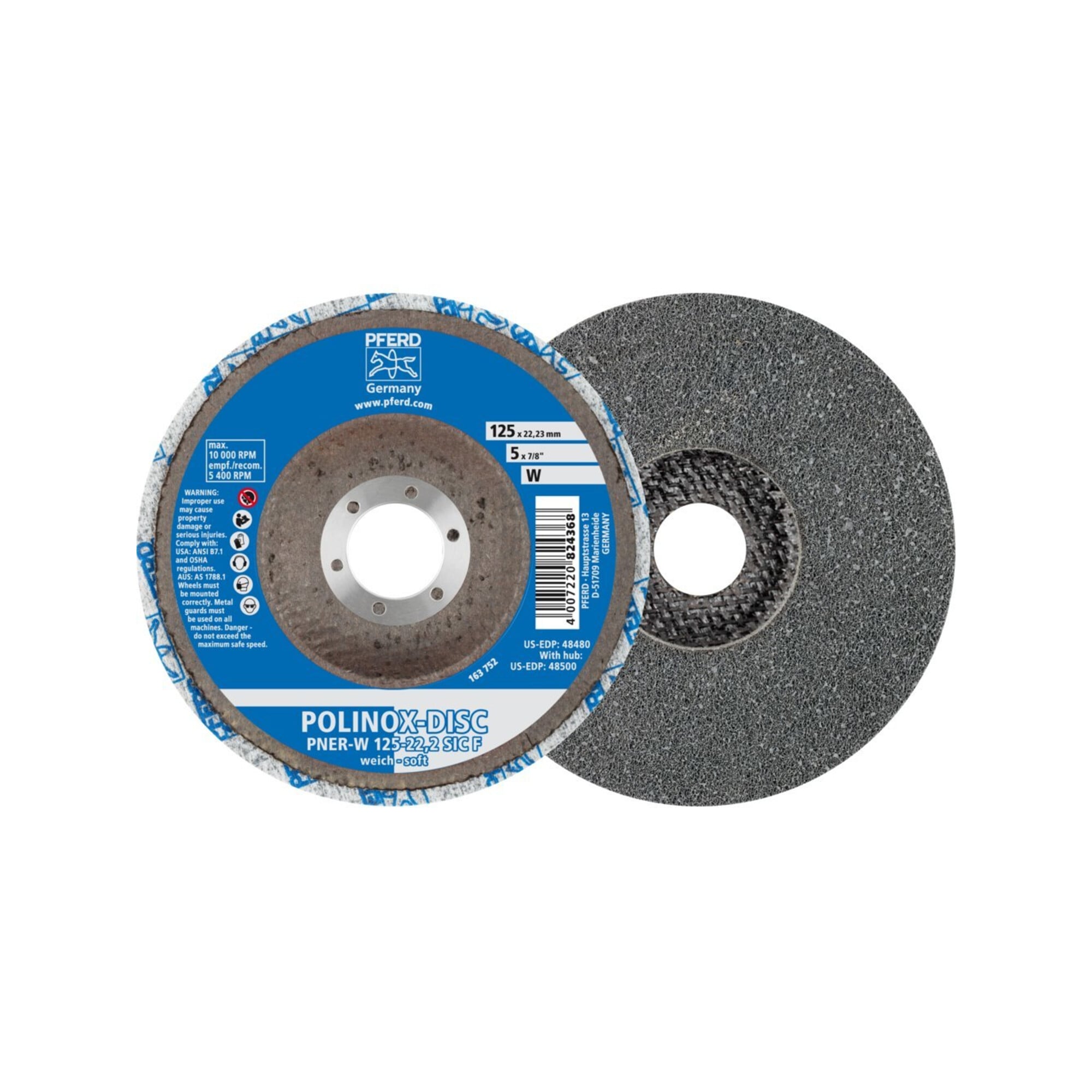 Pferd POLINOX Schleifrad 125mm weich
