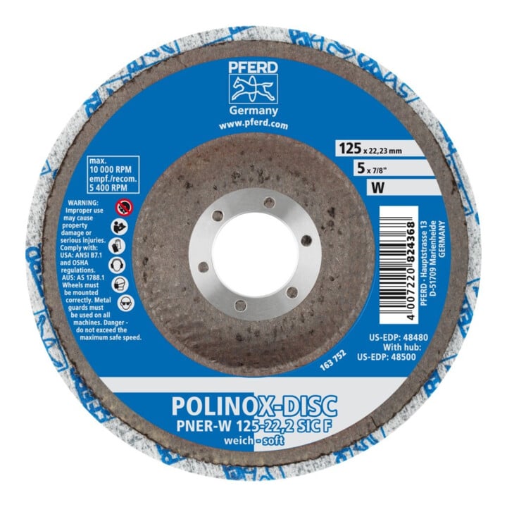 Pferd POLINOX Schleifrad 125mm weich