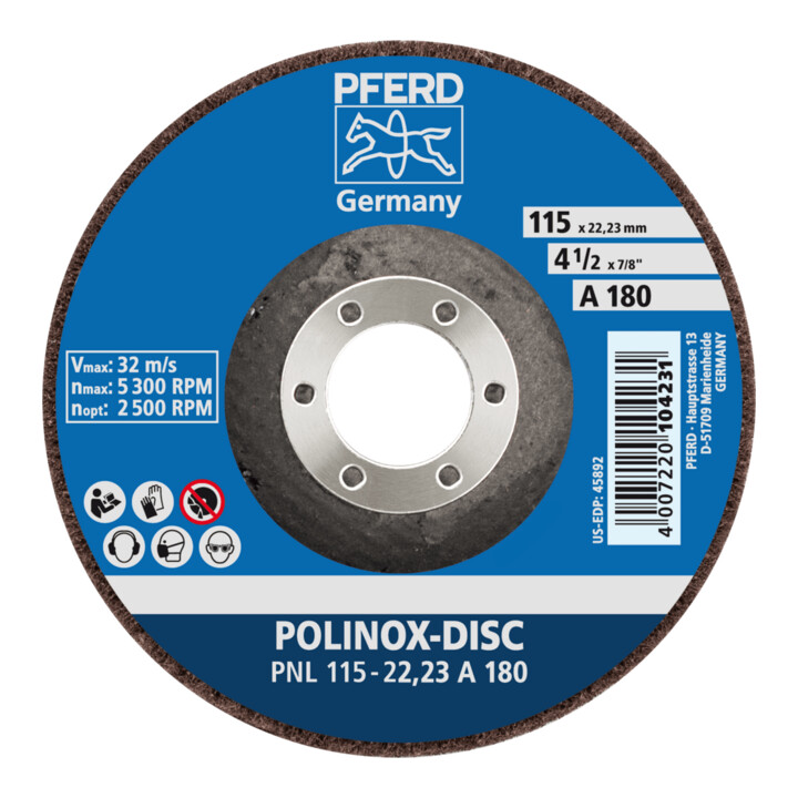 PFERD TOOLS POLINOX-schijf PNL 115-22,23 A 100