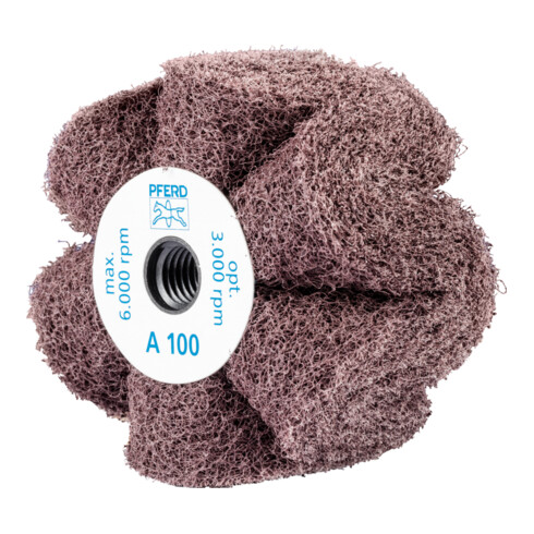PFERD POLINOX Vlies-Schleifrad PNG Ø 100x50mm Gewinde 5/8-11 A100 für Feinschliff und Finish