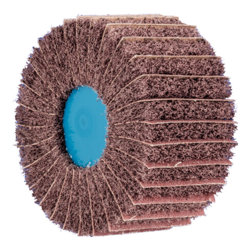 PFERD POLINOX Vlies-Schleifrad PNZ Ø 100x50mm Gewinde 5/8-11 A100 für Feinschliff und Finish