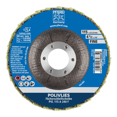 PFERD TOOLS POLIVLIES-Fächerscheibe PVL 115