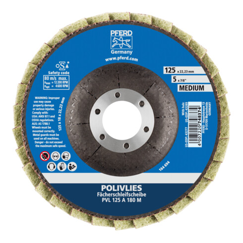 PFERD POLIVLIES-Fächerscheibe PVL 125