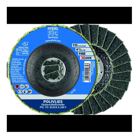 Pferd Polivliesscheibe X-LOCK PVL A 115mm 240 fein
