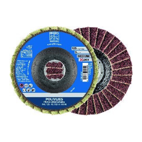 Pferd Polivliesscheibe X-LOCK PVL A 115mm 240 fein