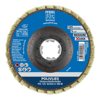 Pferd Polivliesscheibe X-LOCK PVL A 125mm 180 mittel