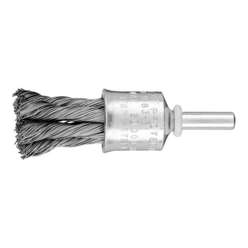 PFERD POS Pinselbürste gezopft PBG Ø19 mm Schaft-Ø6 mm Stahl-Draht-Ø0,35