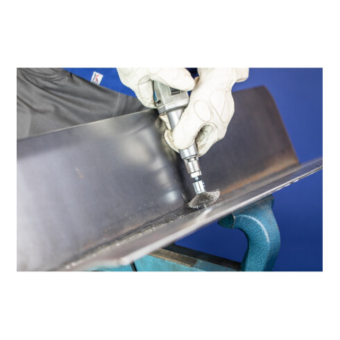 PFERD POS Pinselbürste ungezopft PBU Ø15 mm Schaft-Ø6 mm Edelstahl-Draht-Ø0,35