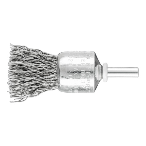 PFERD POS Pinselbürste ungezopft PBU Ø20mm Schaft-Ø6 mm Stahl-Draht-Ø0,50