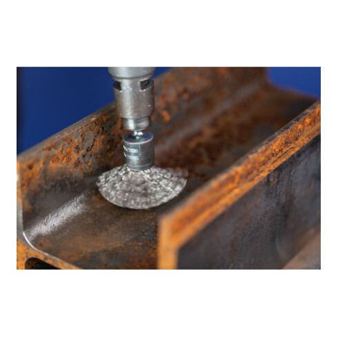 PFERD POS Pinselbürste ungezopft PBU Ø20mm Schaft-Ø6 mm Stahl-Draht-Ø0,50