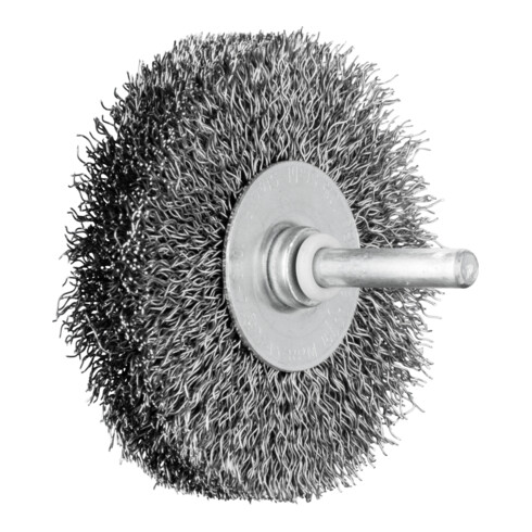 PFERD POS Rundbürste ungezopft RBU Ø70x15 mm Schaft-Ø6 mm Stahl-Draht-Ø0,30