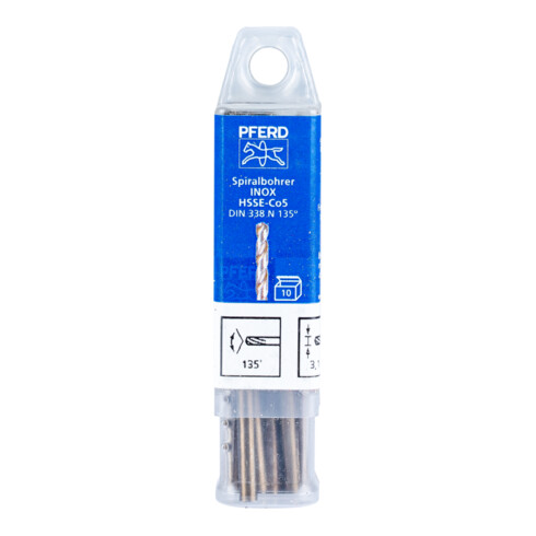 PFERD Punte elicoidali SPB, DIN 338 HSSE N 3.1 INOX