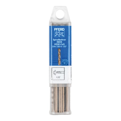 PFERD Punte elicoidali SPB, DIN 338 HSSE N 3,6 INOX